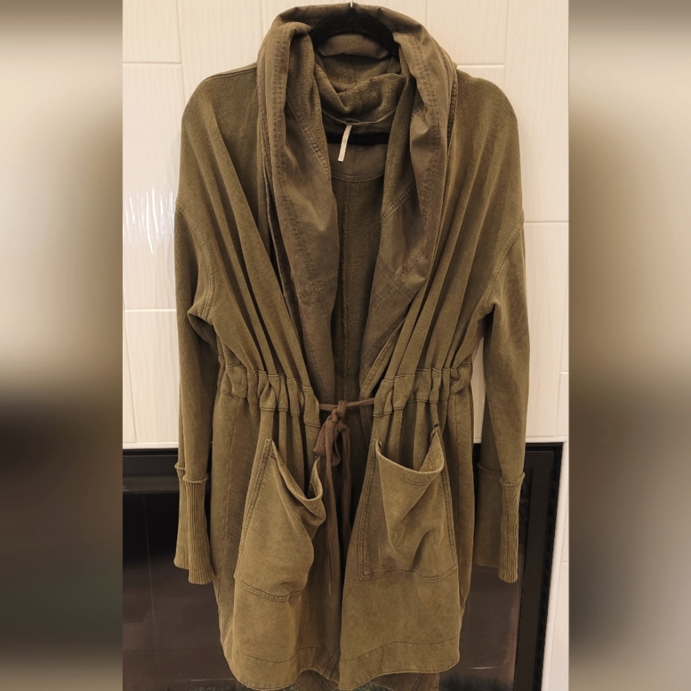 Womens Free People Brentwood Hooded Cardigan Size M